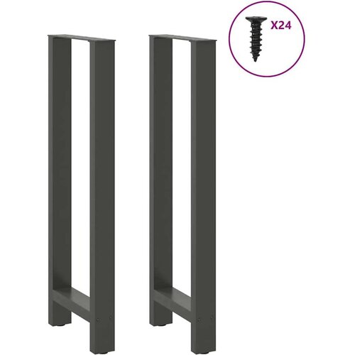 VidaXL Noge za barski stol antracit boje 2 kom 50 x (110-111) cm čelik Slike