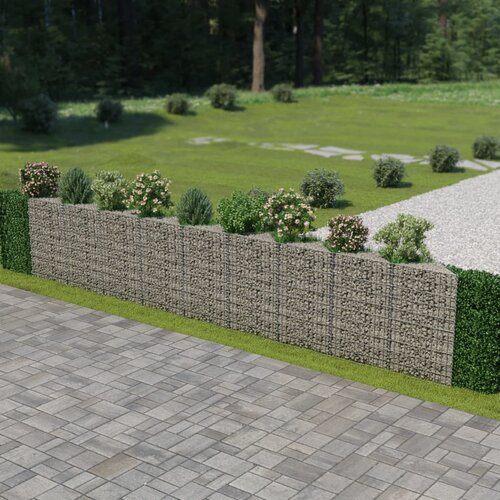 vidaXL Gabion stena iz pocinkanega jekla 630x30x100 cm Cene