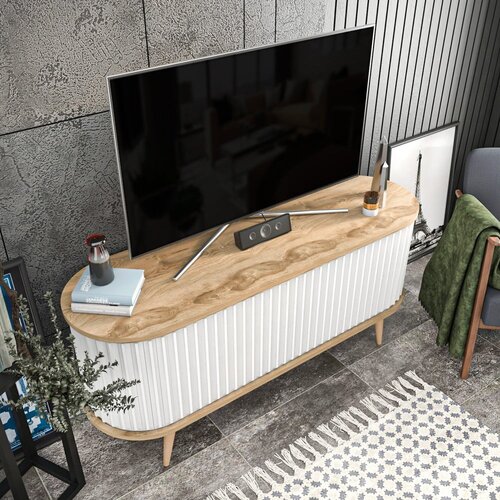 Kalune Design TV &amp;scaron;krinja Smeđe-bijelo Slike