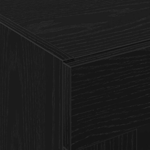  Zidni Ormar s Staklenim Vrata Crni Hrast 69 5x34x90 cm Slike