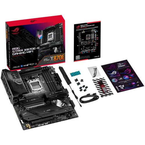 Asus STRIX X870E-E GAMING WIFI AM5 ATX osnovna plo&amp;scaron;ča - AMD X870E, 4xDDR5, 5xM.2, 4xSATA, 5Gb LAN, WiFi 7, BT, 1xHDMI, 2xUSB4 40Gbps porta (USB Type-C), Aura Sync - 90MB1IB0-M0EAY0 Slike