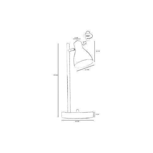 Opviq 8891-1 black table lamp Slike