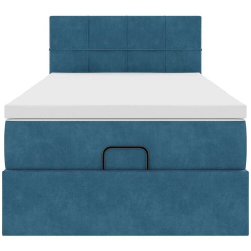 VidaXL okvir kreveta s madraca tamnoplavi 90x200cm bar&amp;scaron;unasti Slike