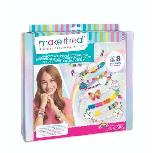 MAKE IT REAL Make It Real: Mavrične zapestnice in perle set Cene