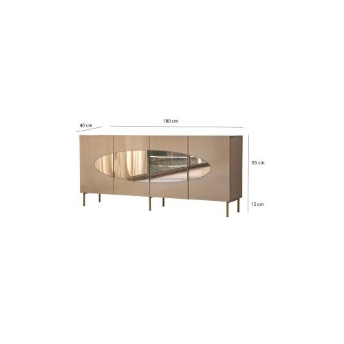 Hanah home Komoda Lago 180x80x40cm Bronzano-zlatna Cene