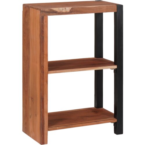 vidaXL Knjižna omara Rjava, Črna 80 x 30 x 110 cm Masiven les akacije Cene