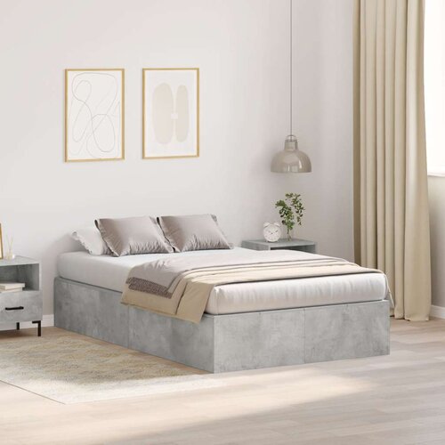  Okvir kreveta za pohranu Beton sivi 120x190 cm Slike