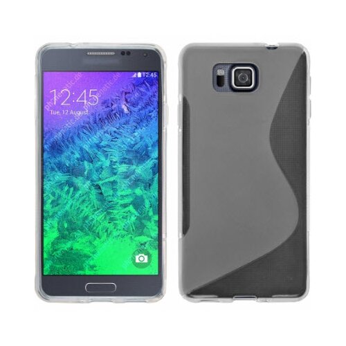  Gumijasti / gel etui S-Line za Samsung Galaxy Alpha - prozorni Slike