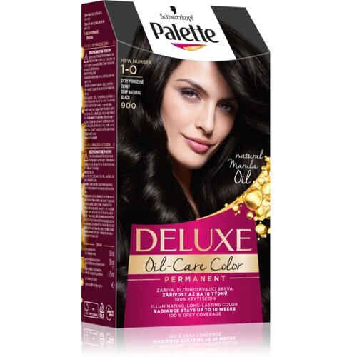 Schwarzkopf Palette Deluxe permanentna barva za lase odtenek 1-0 (900) Deep Natural Black 1 kos Cene