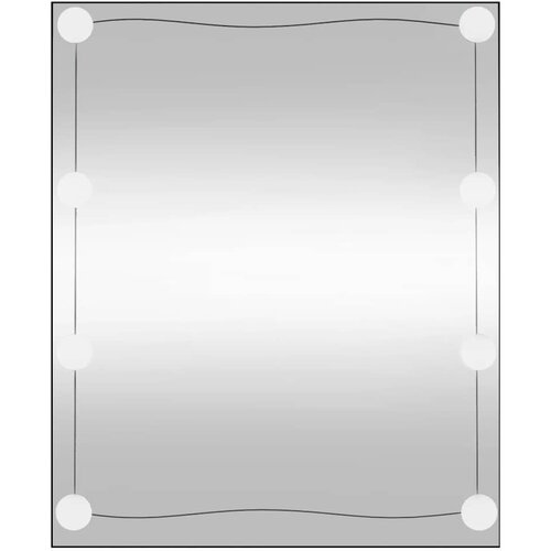 Maison Chic Stensko Ogledalo - Zrcalo - Kozmetično ogledalo z LED lučmi 50x60 cm stekleno pravokotno, (21697832) Cene