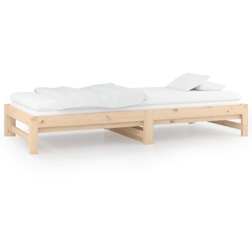  Dnevni ležaj na izvlačenje 2 x (90 x 200) cm masivna borovina Slike
