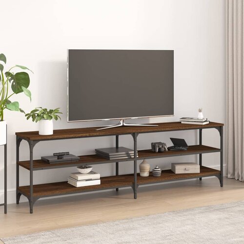 VidaXL TV omarica rjavi hrast 160x30x50 cm inženirski les Slike