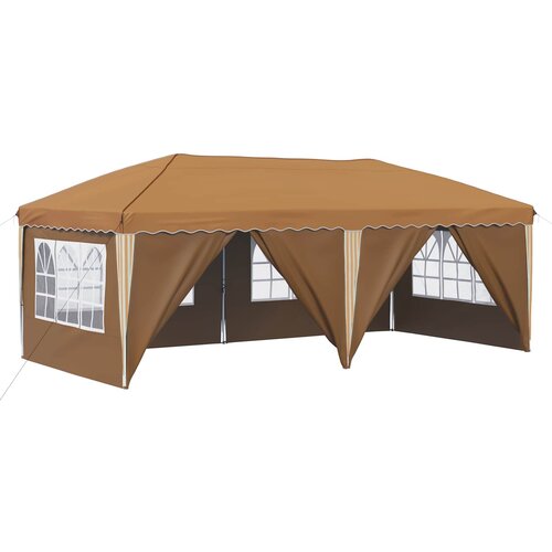 vidaXL Rastezljivi &scaron;ator za svadbe - &scaron;ator za zabave 575 x 288 x 245 cm Bež - Bež with 6 sidewalls Cijene