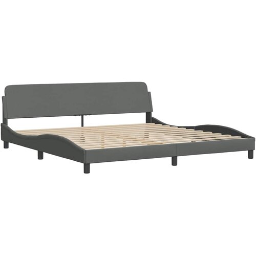  Okvir kreveta s LED-om bez madraca 200x200 cm od tkanine Slike