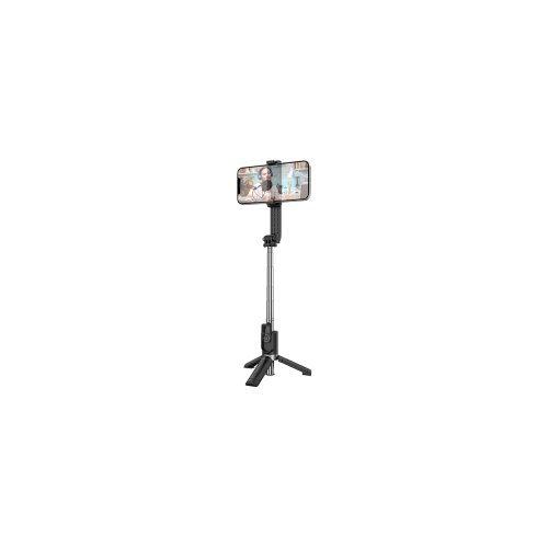 Stativ tripod selfie za mobitel do 7&amp;Prime; + daljinski bluetooth BOROFONE BY9 Streamer mini live broadcast black Slike