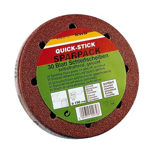KWB Quick-Stick set brusnih papira 150 GR60-180, 25/1 | drvo-metal, alu-oksid Cene