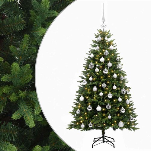  Umjetno božićno drvce s kuglicama 150 cm 150 LED lampica Slike