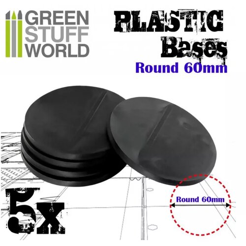 Green Stuff World Plastic Round Base 60mm - PACKx5 Cene