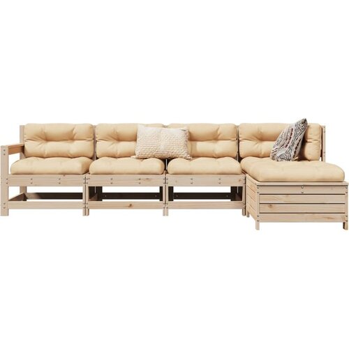 VidaXL 5-dijelni set vrtnih sofa od masivne borovine Slike