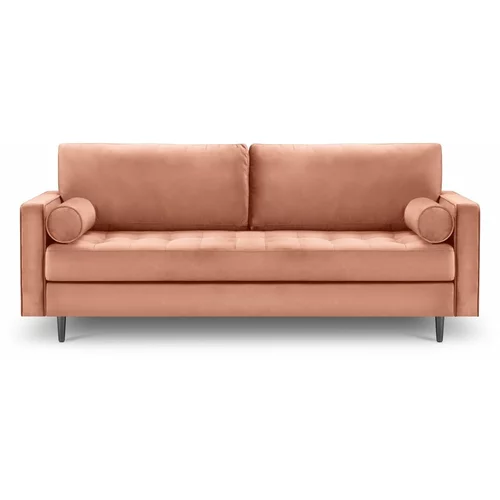 Milo Casa roza baršunasta sofa Santo, 219 cm
