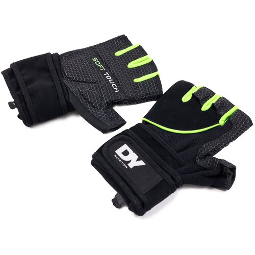 DY Nutrition Soft Touch Rukavice, Crno-zelene Cene