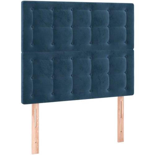 vidaXL Posteljno vzglavje 2 kosa temno modro 90x5x78/88 cm žamet, (20953773) Cene