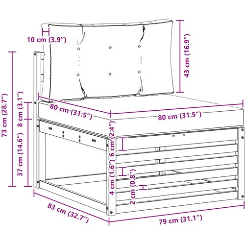  Set vanjskih sofa 3 kom. Prirodna i svijetlo siva Slike