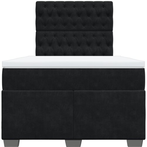  Krevet box spring s madracem crni 120 x 190 cm bar&amp;scaron;unasti Slike