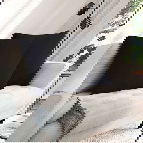 vidaXL Blazine za kavč 2 pcs Črna 80 x 80 cm blago Cene