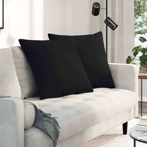 vidaXL jastučići za sofu 2 pcs crna 80 x 80 cm tkanina Cijene