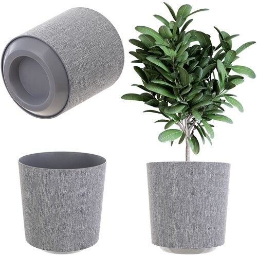 KADAX Prevleka za cvetlični lonec okrogla, siva, tkanina z vzorcem, 30 cm, (5000352964) Cene