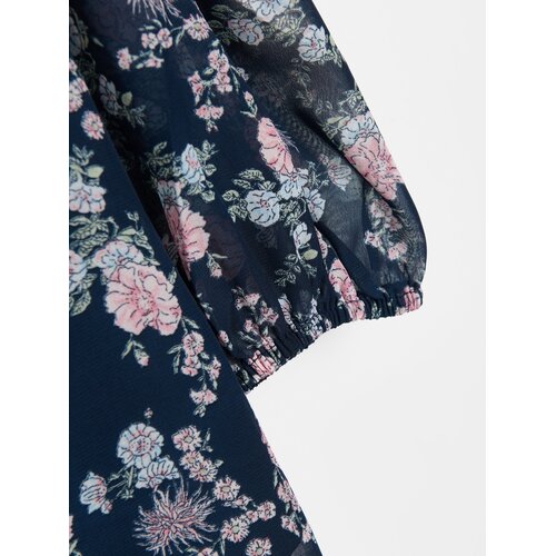 Sinsay Bluza s cvjetnim motivom i puf rukavima Slike