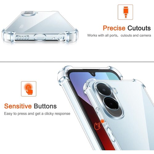 Techsuit Shockproof Clear Silicone prozirna maskica otporna na udarce za Xiaomi Redmi A7 Pro 4G Slike