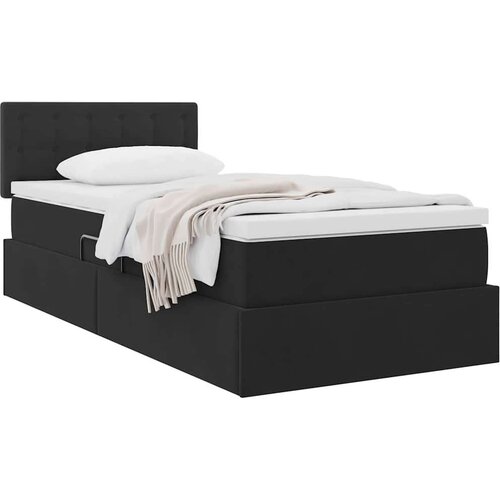  Krevet s od storage s madracem Crna 90 x 190 cm Bar&amp;scaron;un Slike
