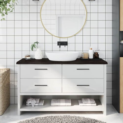  Kupaonska radna ploča tamnosmeđa 140x50x(2-4) cm tretirano drvo Cene