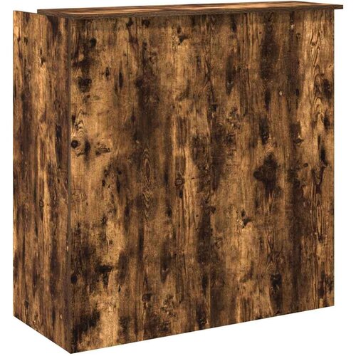 vidaXL Sprejemna miza dimljeni hrast 100x50x103,5 cm inženirski les Cene