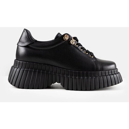 Gemre Black leather platform sneakers Karino Slike
