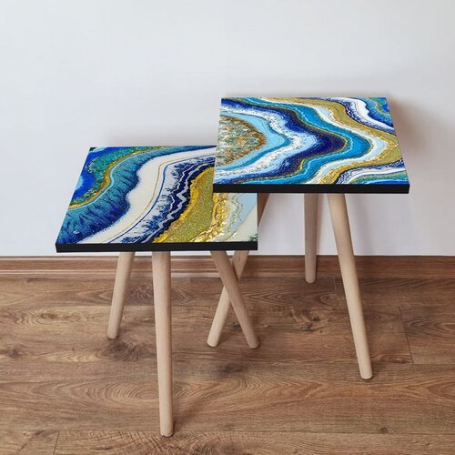 Hanah home 2Shp414 - Multicolor Multicolor Nesting Table (2 Pieces) Cene