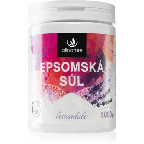 Allnature Epsom salt Lavender sol za kopel 1000 g