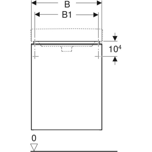 Geberit ormarić za lavabo 442 x 617 x 356 Smyle Square Sa 1 Vratima Bela 500.351 Slike