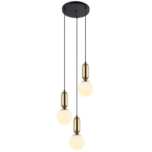  ITALUX PND-02340-3S-BRO - Luster na sajli ALDEVA 3xE27/40W/230V crna/bronza Slike