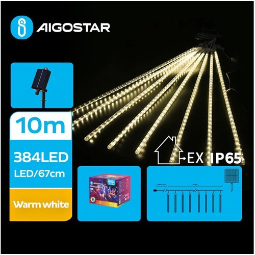 Aigostar LED solarni božićni lanac 384xLED/13m IP65 toplo belo svetlo Slike