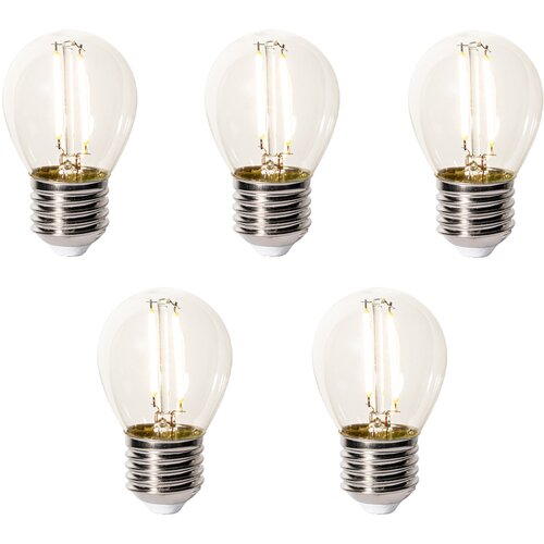 LUEDD Komplet 5 E27 zatemnitvenih LED žarnic P45 prozorno steklo 3W 250 lm 2200K Slike