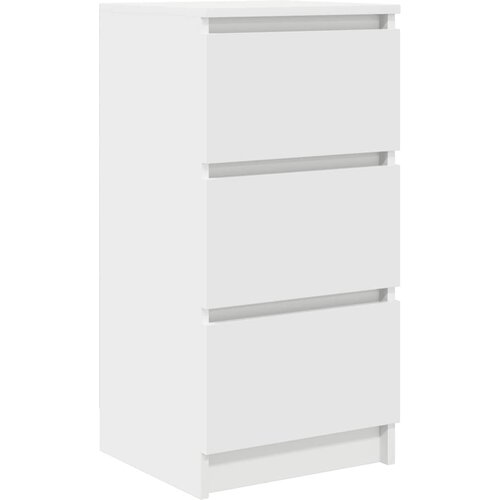 VidaXL Komoda bela 37,5x35x76 cm inženirski les, (21830570) Slike