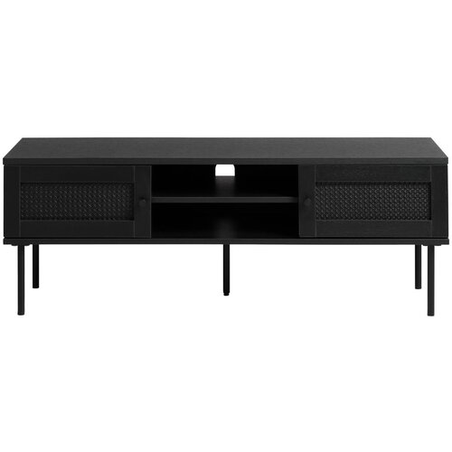 Unique Furniture Črna TV omarica v hrastovem dekorju 120x43 cm Pensacola – Unique Furniture Cene