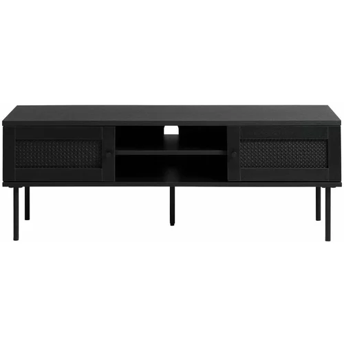 Unique Furniture Crni TV stol u dekoru hrasta 120x43 cm Pensacola -
