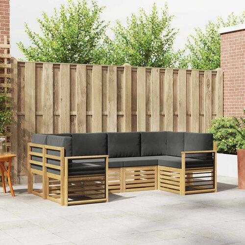  Sekcijska garnitura 6 pcs Bijela i antracit 245 x 128,5 x 73 cm Cene
