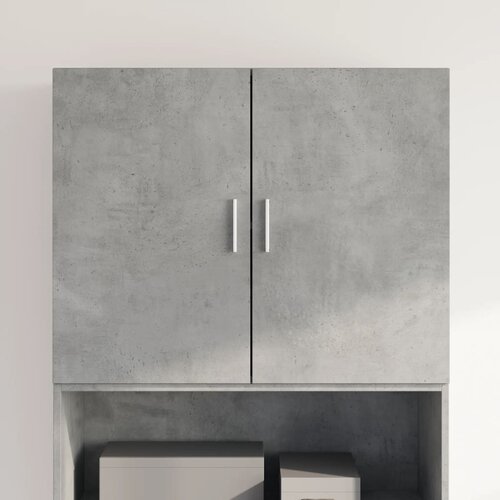 The Living Store Stenska omarica betonsko siva 80x42,5x64 cm inženirski les - Stenska Omarica, (21837334) Cene