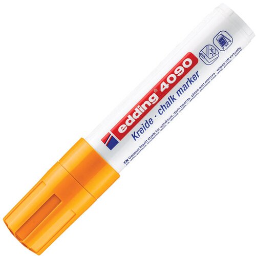  Marker-kreda za staklo 4-15mm edding 4090 neon narančasti Slike