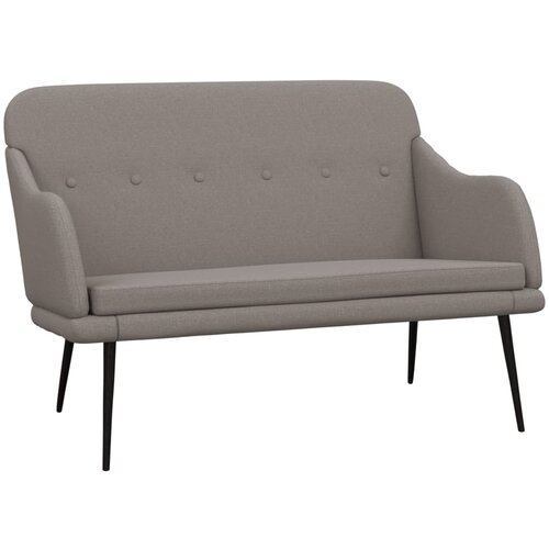  Klupa smeđesiva 110 x 76 x 80 cm od tkanine Slike